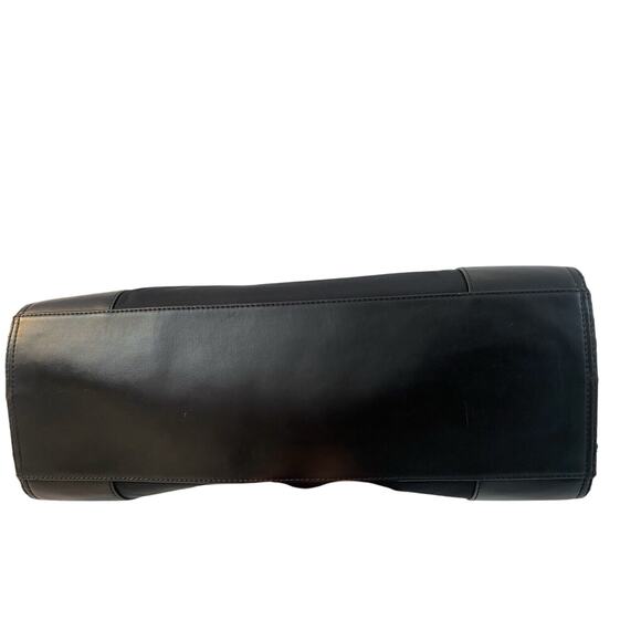 Tory Burch Ella Tote Lg Nylon/leather Dbl Handles Black - Picture 7 of 14